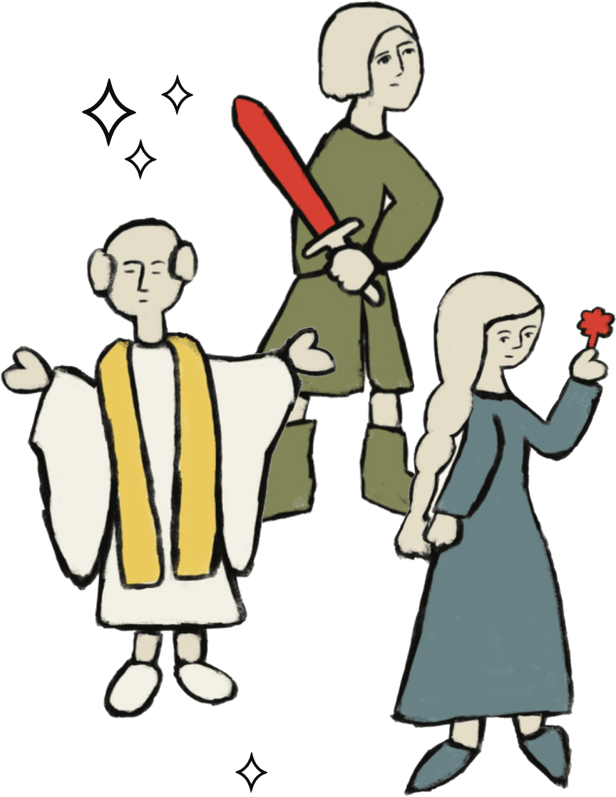 Group of LARP Characters